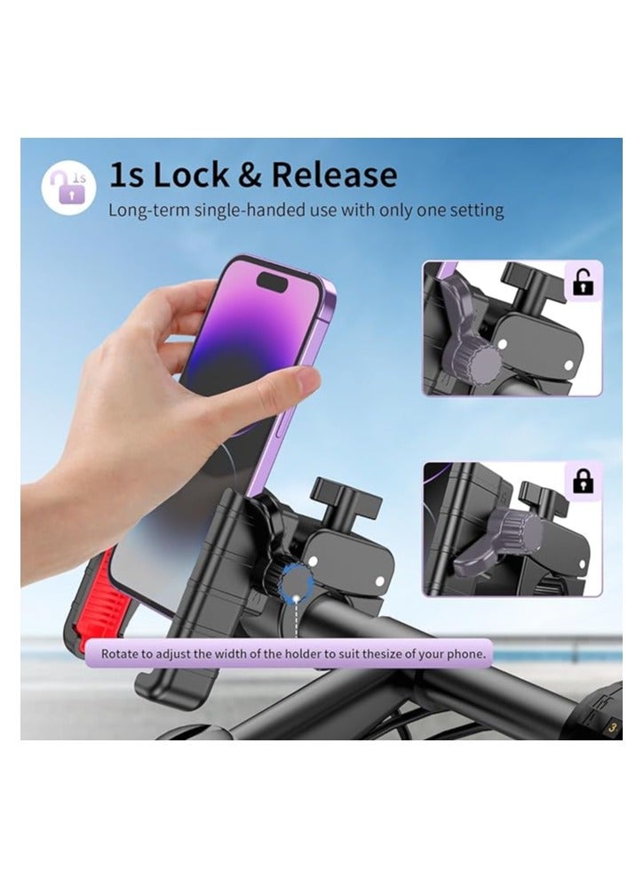 PROMASS Bike Phone Mount Holder, [Camera Friendly] Motorcycle Phone Mount for Electric Scooter, Mountain, Dirt Bike and Motorcycle - 360° Rotate Suitable for iPhone & Android Smartphones from 4.5-7.0 inches - Image 3