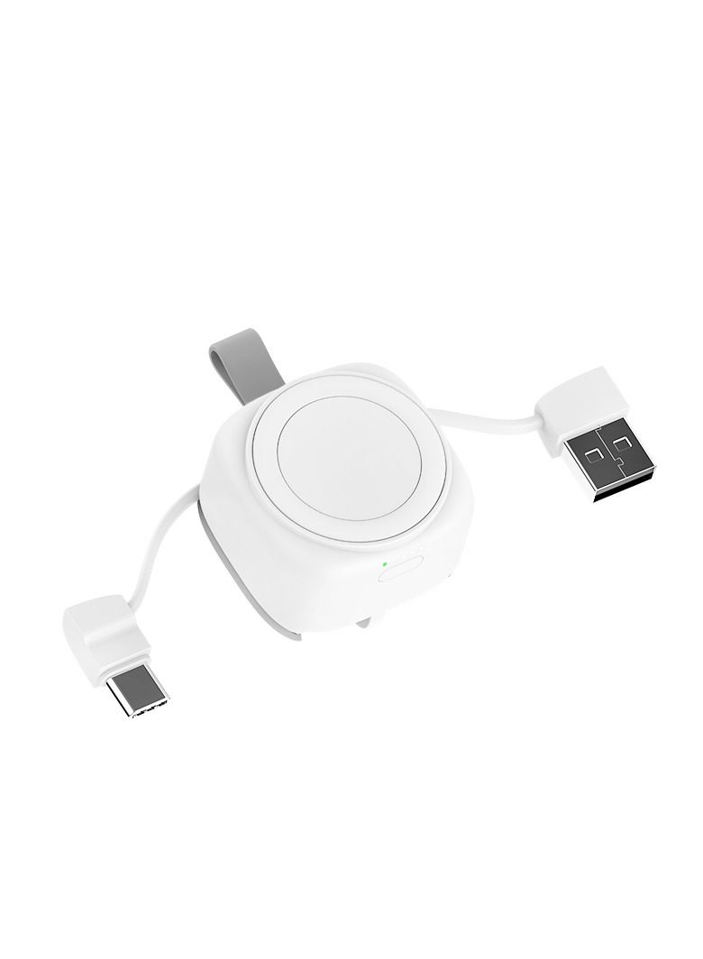 GULFLINK iWatch Magnetic Wireless Power Bank White 1200mah - Image 1