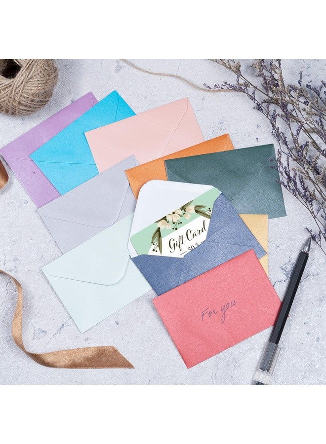 MATICAN Gift Card Envelopes - 100-Count Mini Envelopes, Paper Business Card Envelopes, Bulk Tiny Envelope Pockets, 10 Metallic Colors, 4 X 2.7 Inches - Image 2