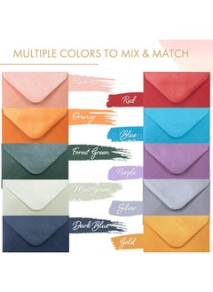 MATICAN Gift Card Envelopes - 100-Count Mini Envelopes, Paper Business Card Envelopes, Bulk Tiny Envelope Pockets, 10 Metallic Colors, 4 X 2.7 Inches  - Image 3