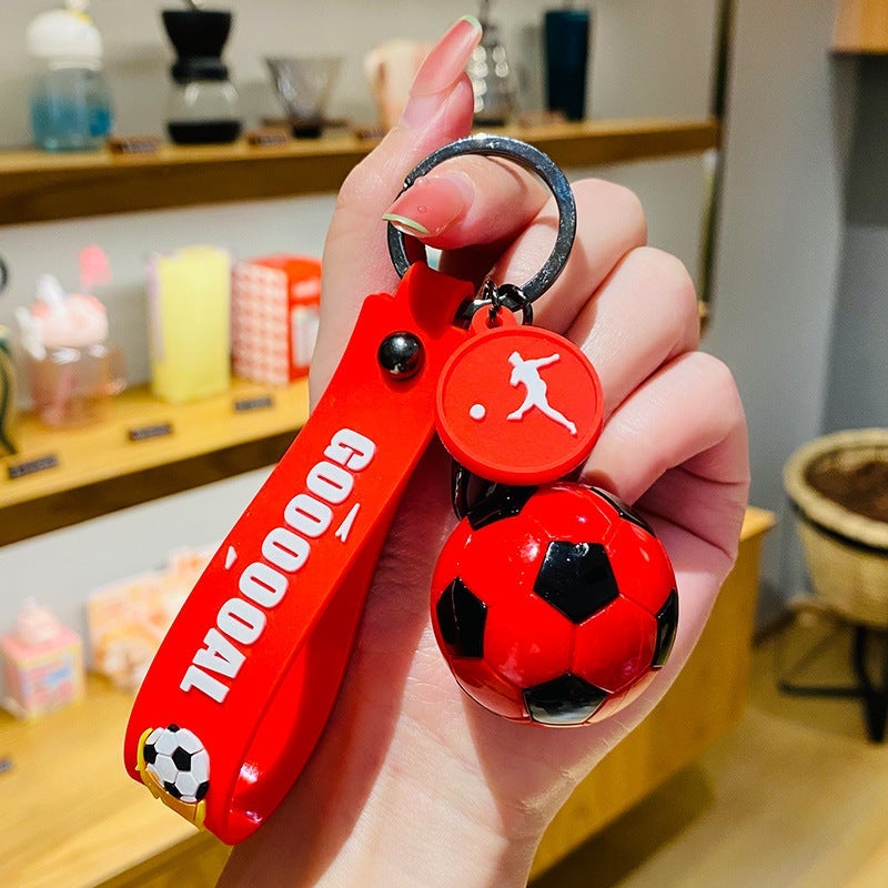 Cartoon European Cup Simulated Soccer Ball Keychain - Cute Bag Charm, Creative World Cup Gift for Couples & Fans - Image 1