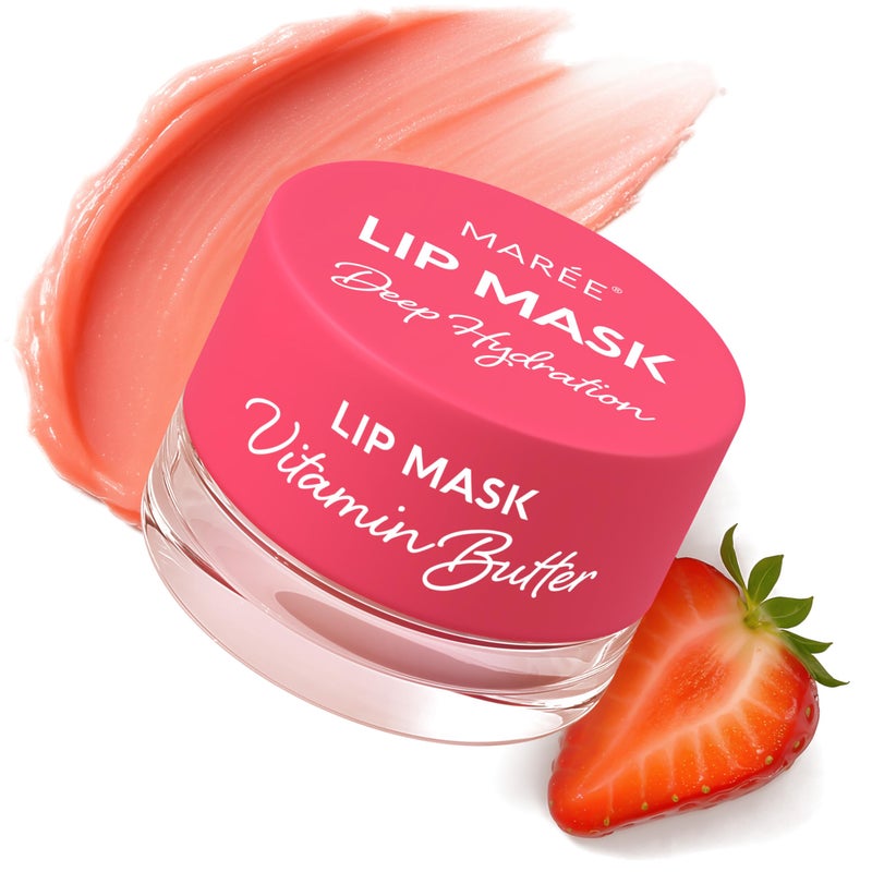 MAREE Lip Mask Overnight - Lip Moisturizer For Very Dry Lips - Hydrating Lip Butter Balm with Hyaluronic Acid & Collagen - Overnight Lip Treatment - Lip Sleeping Mask Repair - Hidratante de Labios - Image 1