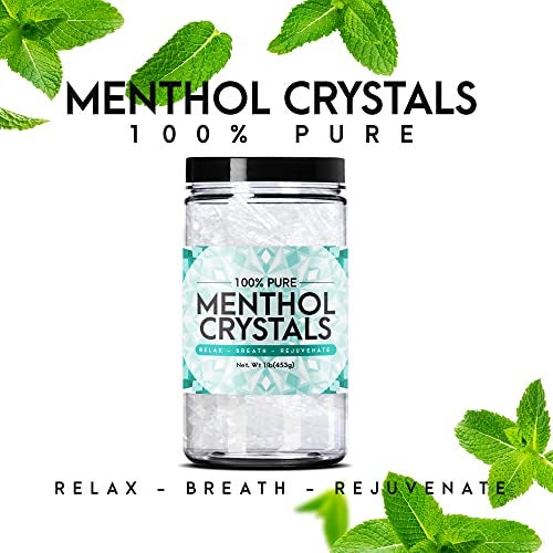 Three Drops of Life Menthol Crystals Natural Mentha Arvensis Aromatherapy for Shower Steamers Humidifiers Room Freshener or Addition for Cosmetics and Blends 1 lb - Image 5