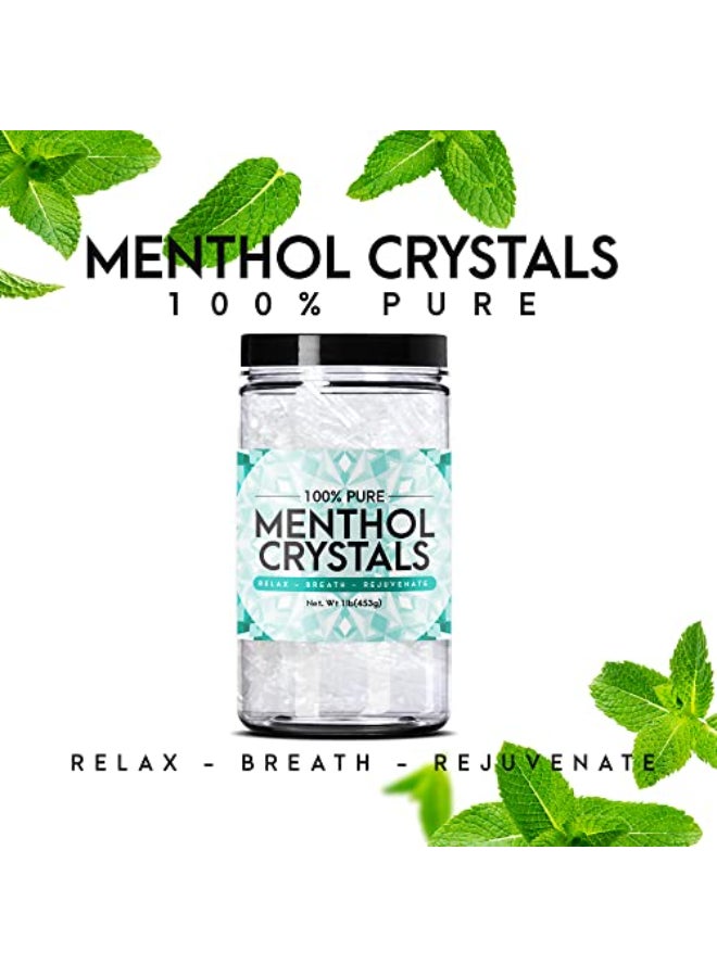 Three Drops of Life Menthol Crystals Natural Mentha Arvensis Aromatherapy for Shower Steamers Humidifiers Room Freshener or Addition for Cosmetics and Blends 1 lb - Image 4