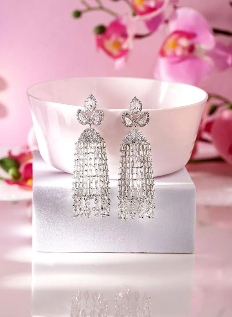 Priyaasi Stone Studded Dome Shaped Jhumkas
