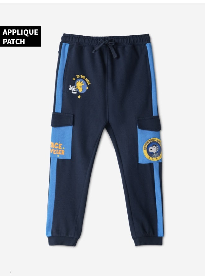 The Souled Store Peanuts: Snoopy T-Shirt & Cargo Joggers Set for Kids - Image 2