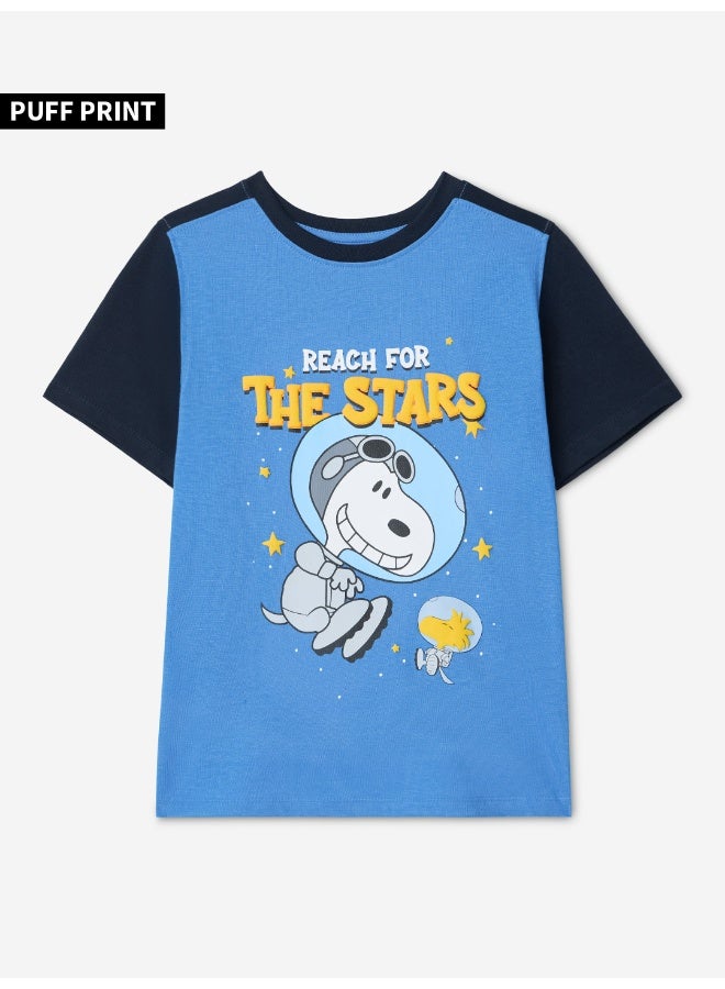 The Souled Store Peanuts: Snoopy T-Shirt & Cargo Joggers Set for Kids - Image 1