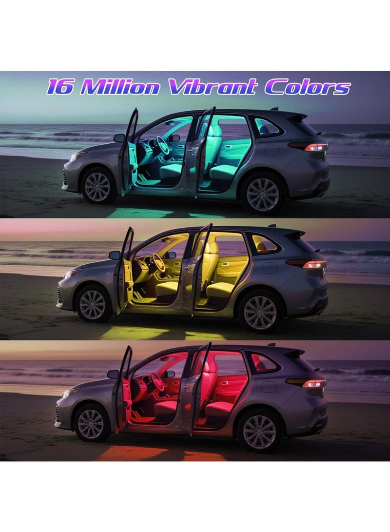 YOUGE Decorative Car Light With USB,Interior Led Lights for Car Accessories for Women Men, Birthday Gifts for Men Him, APP Control with USB Port Music Sync Color Change Lights for Jeep Truck Decor, 12V - Image 2