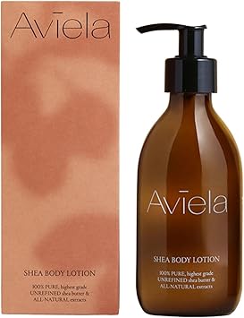 Aviela Shea Butter Body Lotion Contains Cocoa Butter Extremely Hydrating Moisturising Vegan Cruelty Free African Shea Butter 100 Natural Skin Care 250ml - Image 1