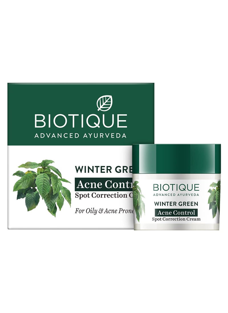 Biotique - Biotique Spot correcting AntiAcne Cream  Winter Green 15 Gm  1 Pack - Image 1