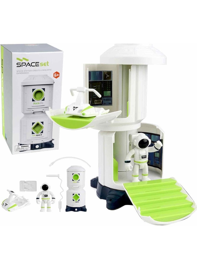 Double Layered Space Station And Astronaut Early Childhood Education Toy Gift - Image 3