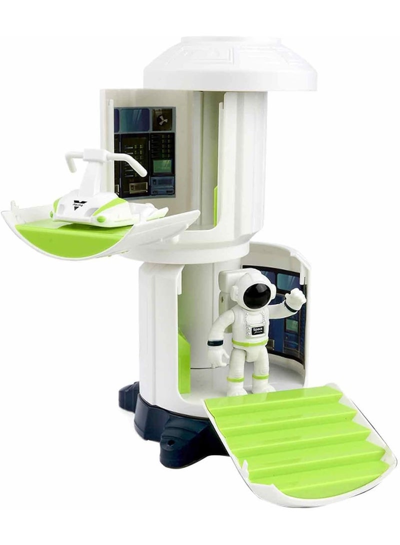 Double Layered Space Station And Astronaut Early Childhood Education Toy Gift - Image 1