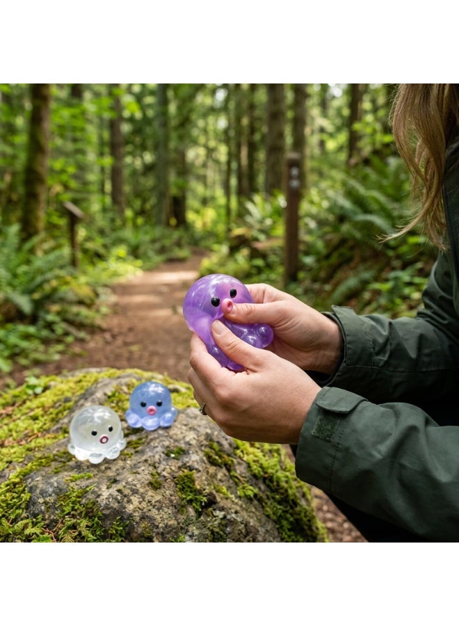 Clear Octopus Sensory Squishy Ball Fidget Toy for Stress Relief - Image 4