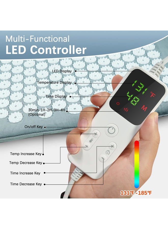 AICNLY Acupuncture Heating Mat – Acupressure & Heat Therapy Pad for Back Pain Relief, Muscle Relaxation, Stress Reduction & Improved Circulation - Image 3