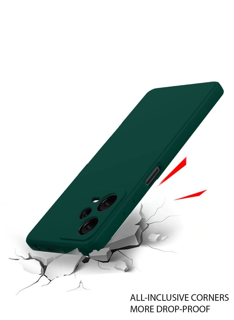 Wtech - Liquid Silicone Ultra Thin TPU Phone Case Cover For Xiaomi Redmi Note 12 Pro 5G 2022 Dark Green - Image 1