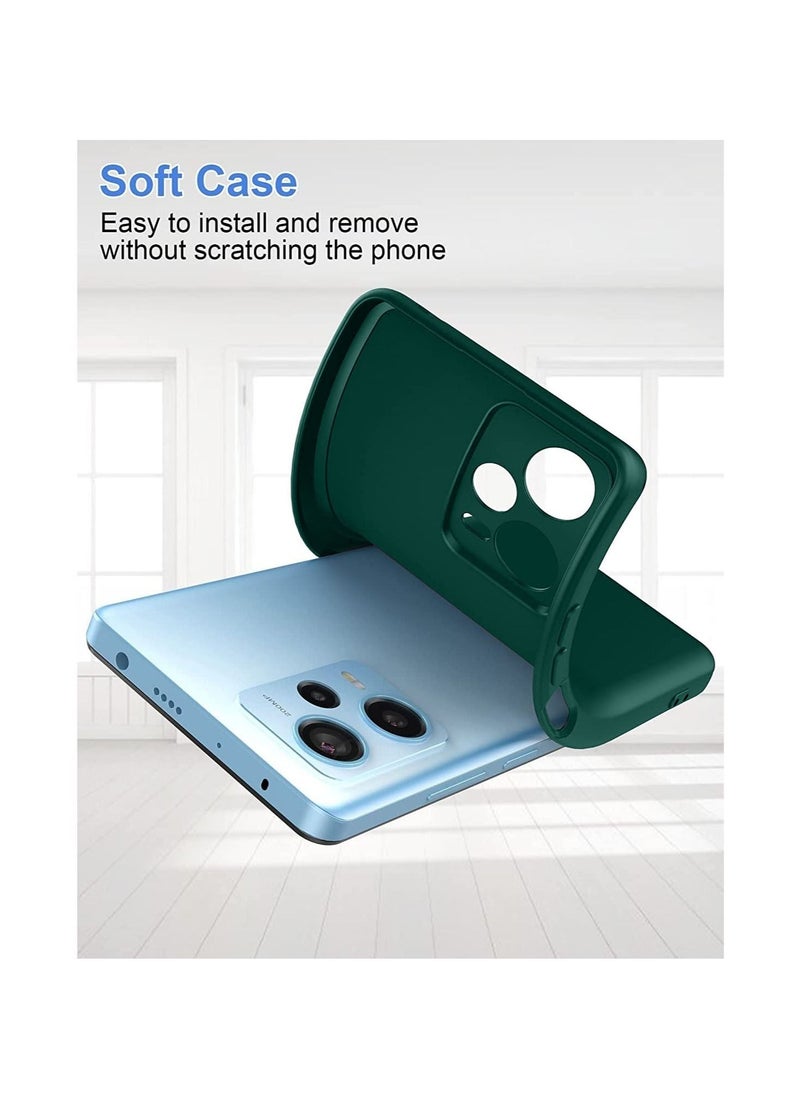 Wtech - Liquid Silicone Ultra Thin TPU Phone Case Cover For Xiaomi Redmi Note 12 Pro 5G 2022 Dark Green - Image 1