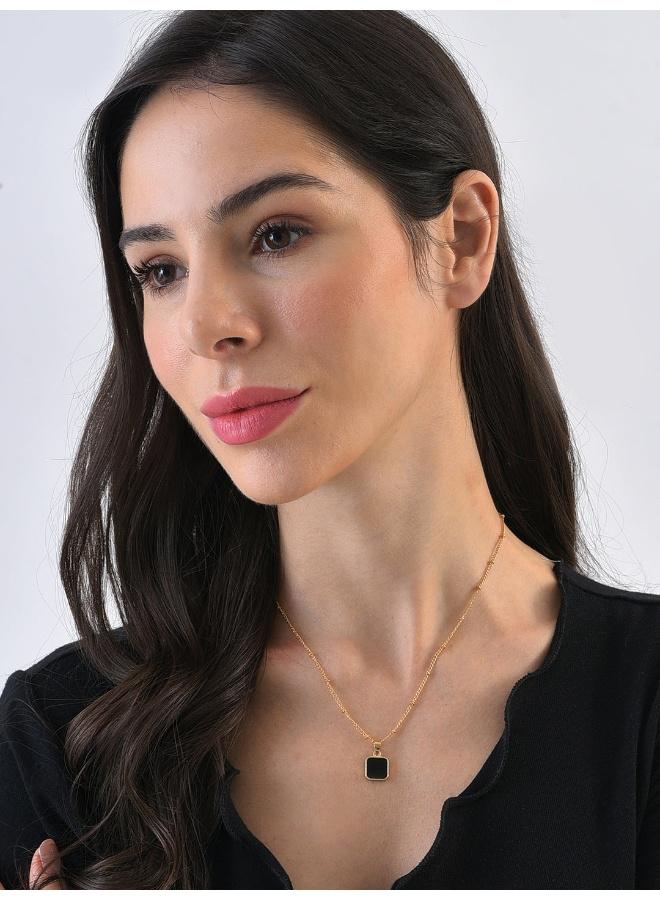 SOHI Cube Artificial Pendant Necklace Jewellery - Image 2