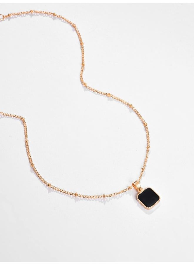 SOHI Cube Artificial Pendant Necklace Jewellery - Image 5