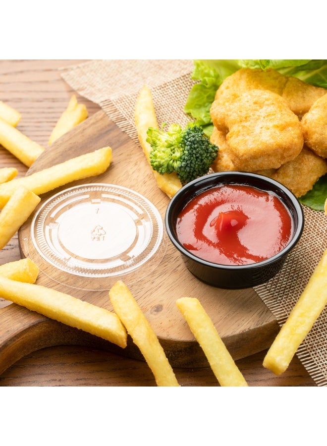 Restaurantware RW Base 1.5 Ounce Sauce Cups, 2000 Microwave-Safe Condiment Cups - Crack-Resistant, Disposable, Black Plastic Portion Cups, For Samples, Sauces, Or Toppings, Lids Sold Separately - Image 3