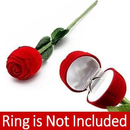 PRIMEFAIR Plastic Artificial Flower Ring Red Rose Flower With Love Gift Box Gift Idea For Your Wife, Girlfriend Or Husbands For Loves Ones Valentine'S Red Rings Rose, (Ring-Rose) - Image 2