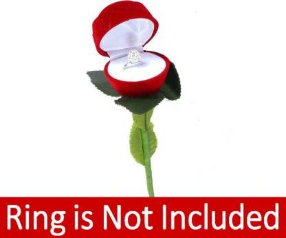 PRIMEFAIR Plastic Artificial Flower Ring Red Rose Flower With Love Gift Box Gift Idea For Your Wife, Girlfriend Or Husbands For Loves Ones Valentine'S Red Rings Rose, (Ring-Rose) - Image 4