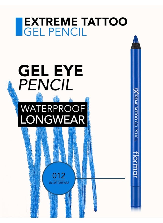 flormar Extreme Tattoo Gel Pencil – 012 Blue Dream – Gel Pencil Eyeliner, Long-Wear Color, Smooth Glide Application 012-BLUE DREAM - Image 5