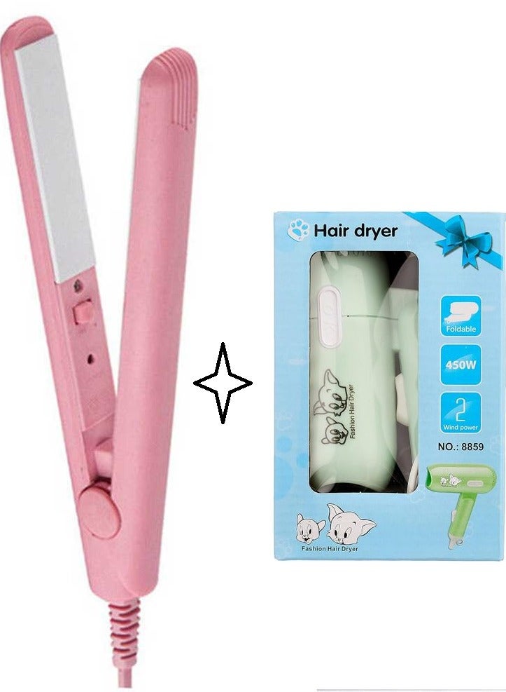 Mini dryer with mini hair iron - Image 1