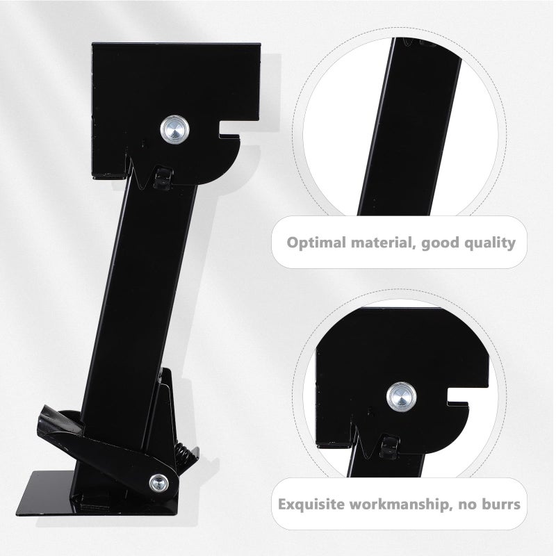 Heavy Duty Black Steel RV Trailer Stabilizer Jack Adjustable for Parking and Leveling Camper - Image 4