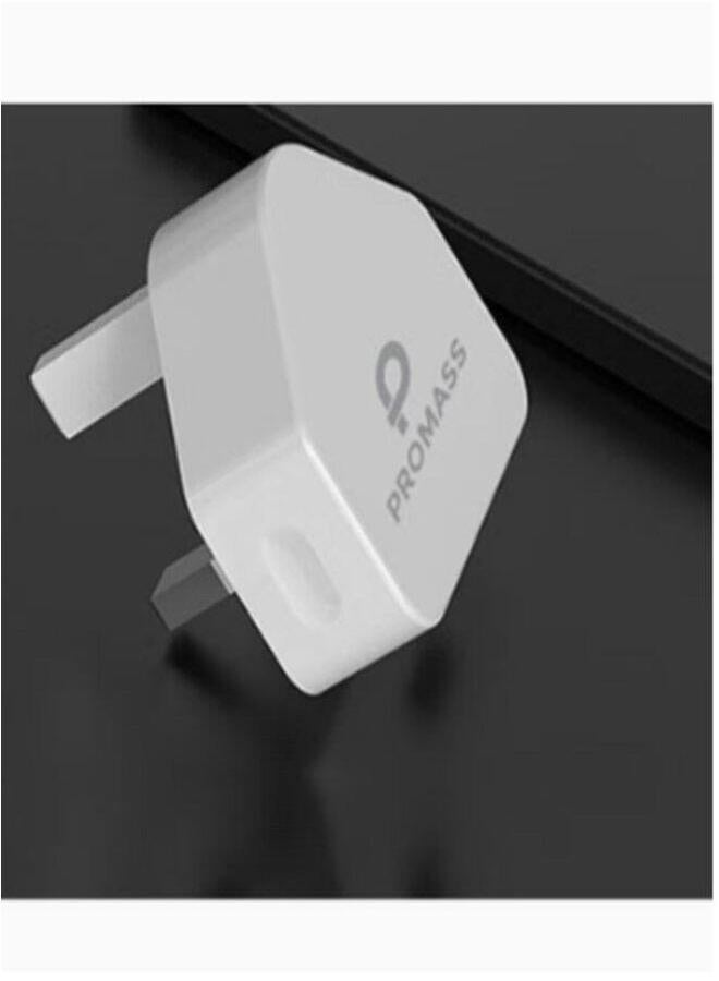 PROMASS Original Wall Charger Supports Fast Charging Usb Port 10W With 1 Meter Lightning Cable For Iphone Devices From Promas, White Color - Image 1