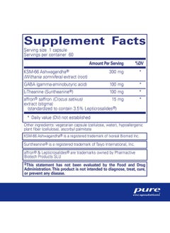 بيور إنكابسيليشن Pure Encapsulations Daily Calm - يساعد على تخفيف التوتر العرضي* - 60 كبسولة  - Image 2