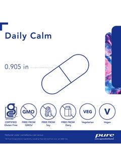بيور إنكابسيليشن Pure Encapsulations Daily Calm - يساعد على تخفيف التوتر العرضي* - 60 كبسولة  - Image 3