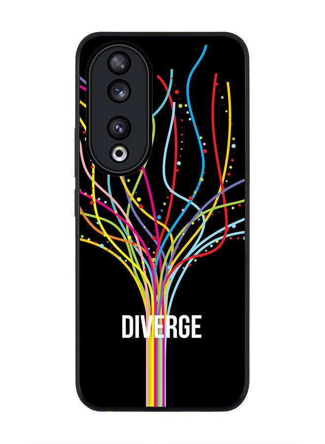 Stylizedd Rugged Black edge case for Honor 90 5G, Slim fit Soft Case Flexible Rubber Edges Anti Drop TPU Gel Thin Cover -  Diverge (Black)  - Image 1