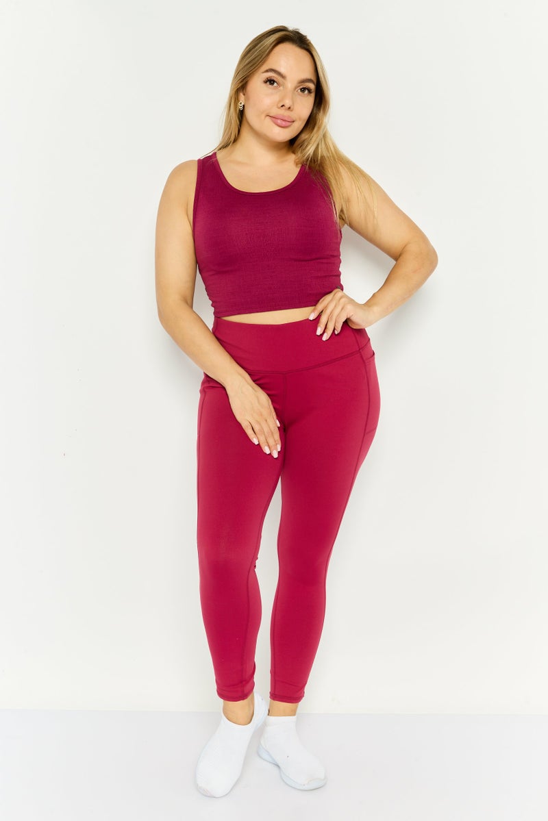 SKECHERS سروال رياضي نسائي مناسب للتدريب، توت العليق - Image 4