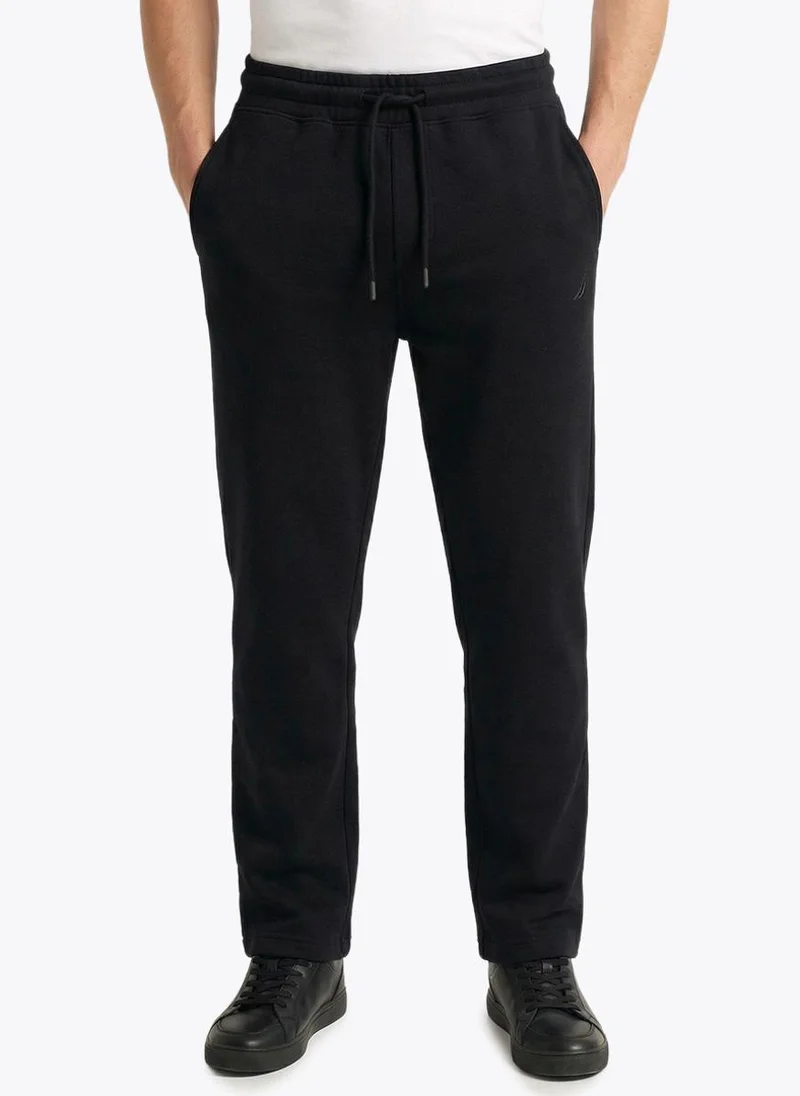 Men Regular Fit Logo Joggers for Active Comfort - Black