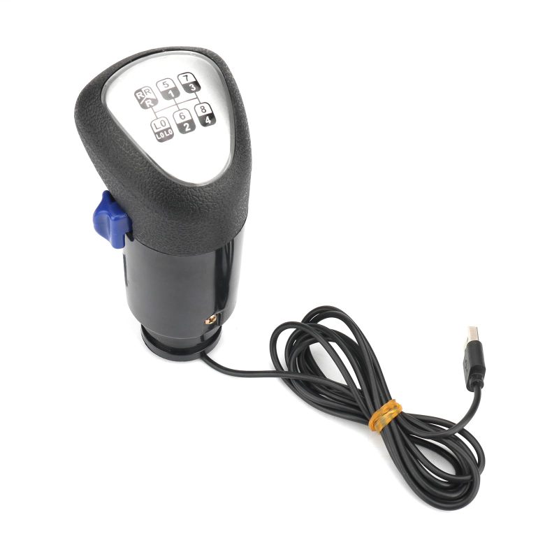 USB Racing Gear Shifter: Black Solid Durable Design - Plug-and-Play USB Compatibility For Logitech G27/G29 Thrustmaster TH8A/TH8S For PC Racing Truck Simulator Gaming - Image 1