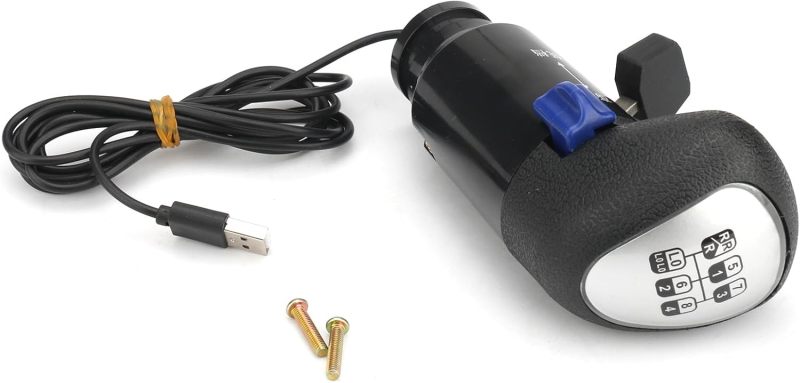 USB Racing Gear Shifter: Black Solid Durable Design - Plug-and-Play USB Compatibility For Logitech G27/G29 Thrustmaster TH8A/TH8S For PC Racing Truck Simulator Gaming - Image 2