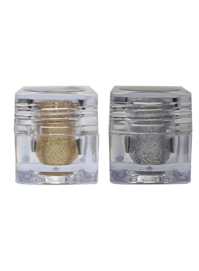 فيوني بيل مجموعة فيوني بيل من قطعتين من ظلال العيون اللامعة الاحترافية، بودرة معدنية سائبة، 5 غرام لكل قطعة (ذهب خالص ونجمة ماسية). - Image 1