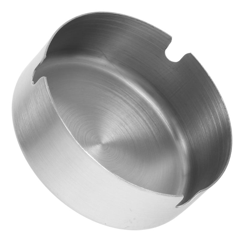 Heavy Duty Windproof Stainless Steel Ashtray 8cm Thickened For Indoor Outdoor Use - Image 2