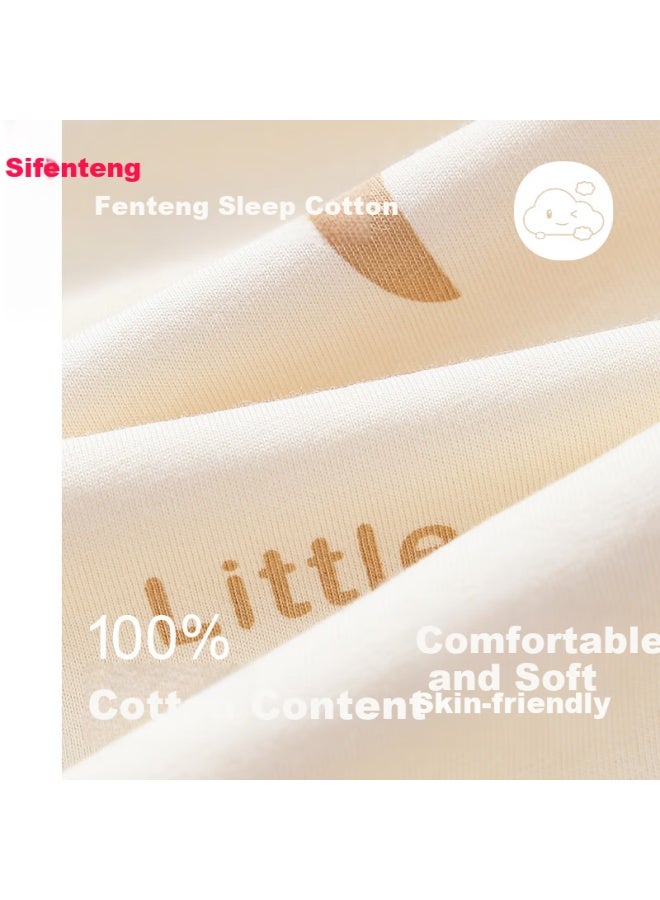 Fenton Fenteng Summer Korean Style New Loose Cotton Short-sleeve Nightgown Light Thin Women's Home Wear Light Apricot 2XL - Image 1