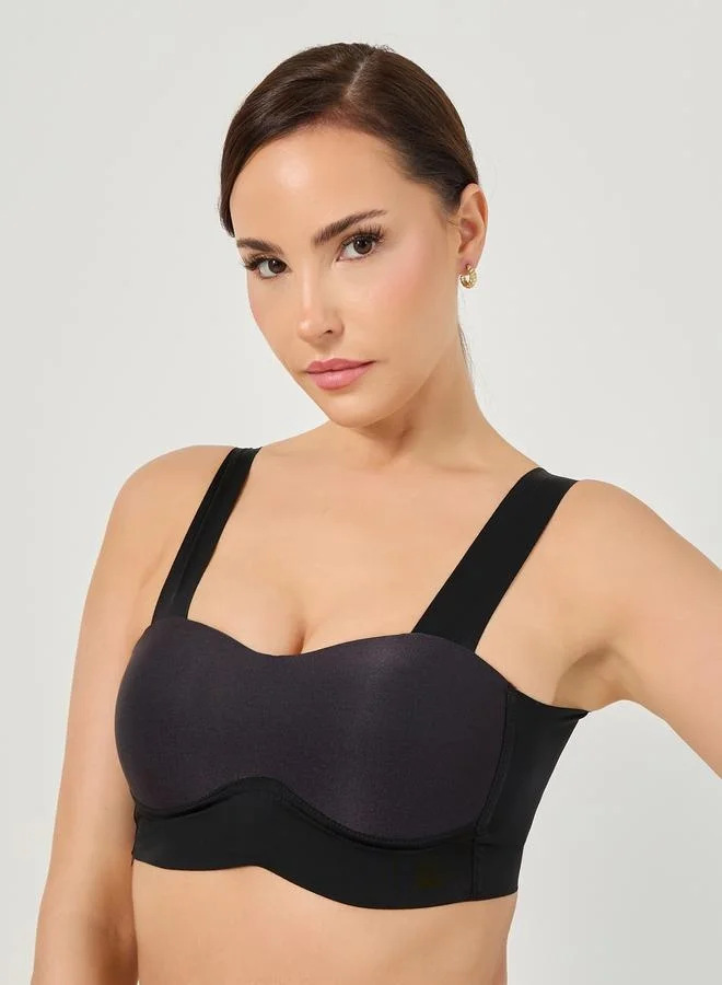 Styli Pack of 2 - Padded Non-Wired Wide Strap Crop Top