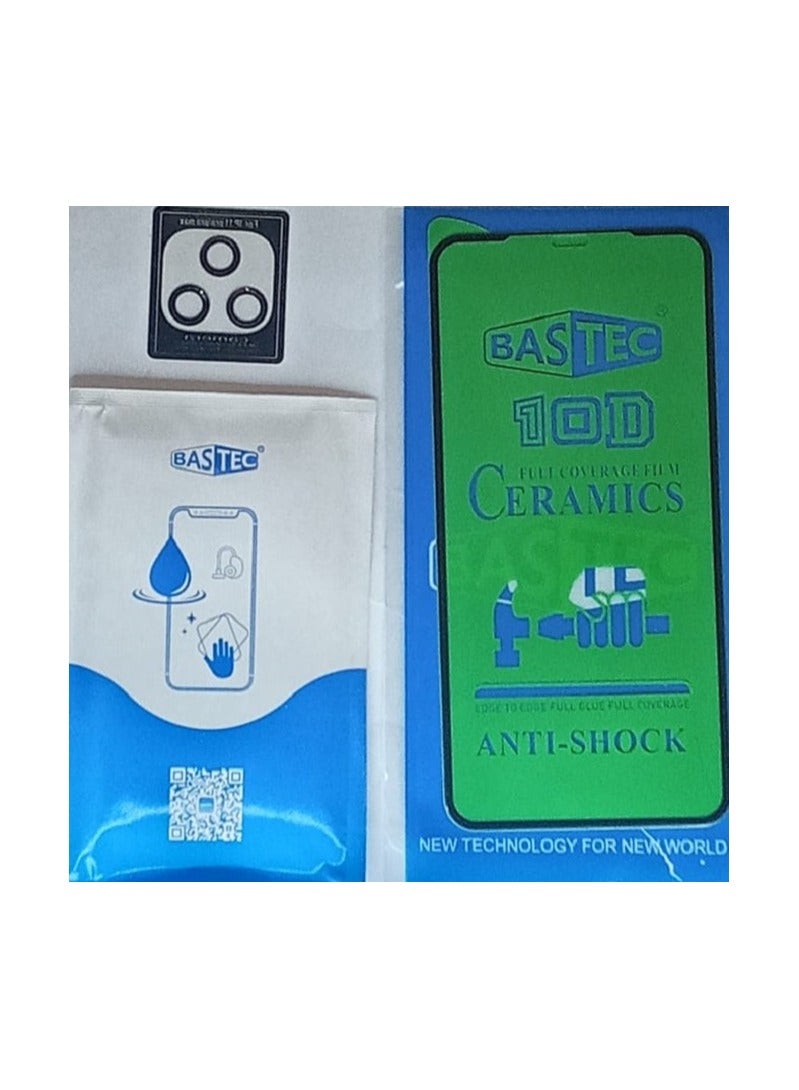 باس تيك واقي شاشة سيراميك شفاف 2 في 1 مع حماية للكاميرا لهاتف iPhone 11 Pro Max - Image 3