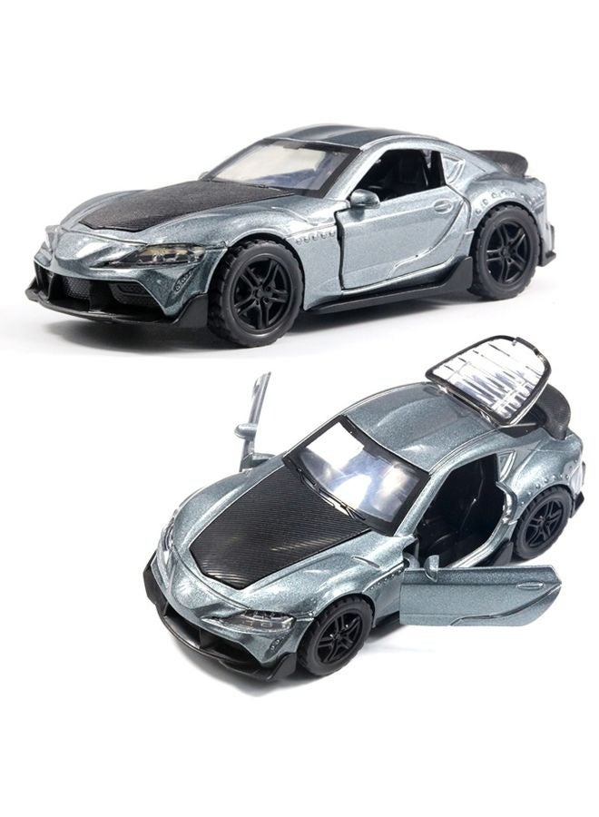 1:36 Alloy Sports Car Model , Pull-Back Toy Car , Model Car for Kids Boy Girl Gift , Collectible Display ,Silver - Image 1