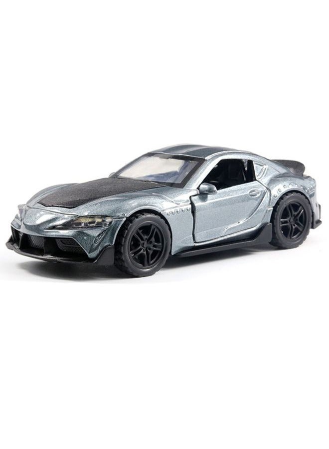 1:36 Alloy Sports Car Model , Pull-Back Toy Car , Model Car for Kids Boy Girl Gift , Collectible Display ,Silver - Image 2