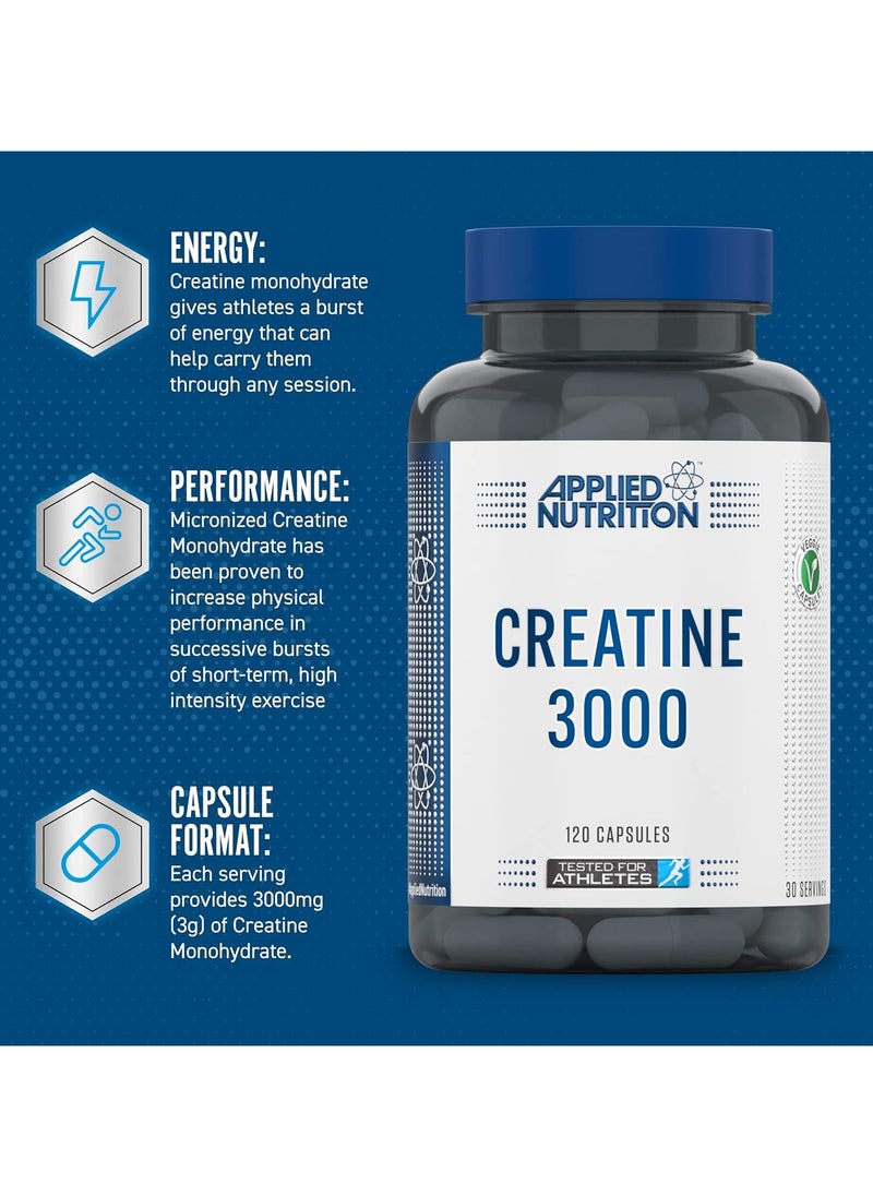 Applied Nutrition - Applied Nutrition Creatine 3000 -120 Capsules - Image 1