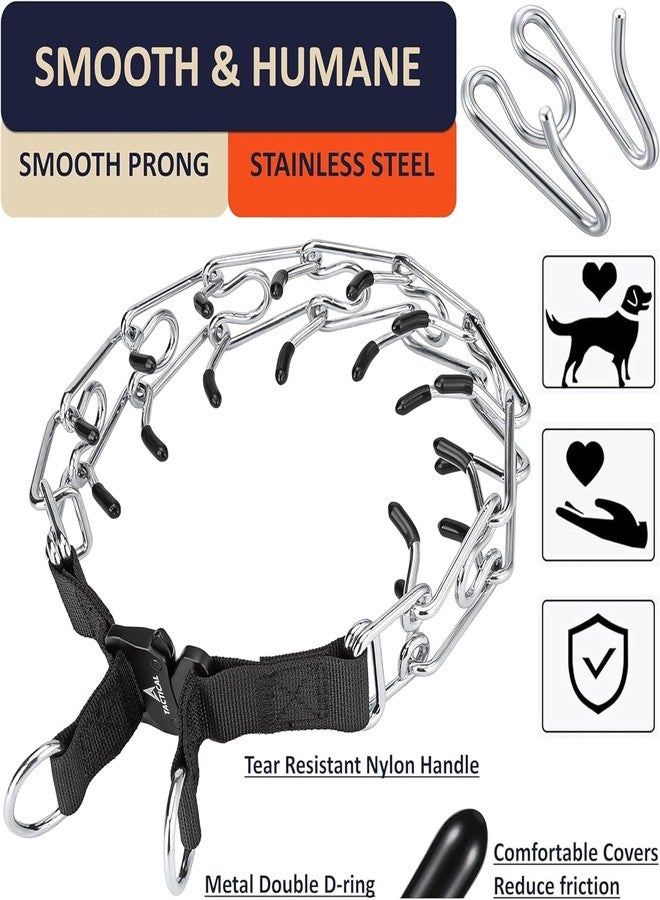 DEYACE Quick Release Dog Training Collar Adjustable Stainless Steel Collar for Small Medium Large Dog (Black, S Neck Girth 11.2"-14.5") - Image 3