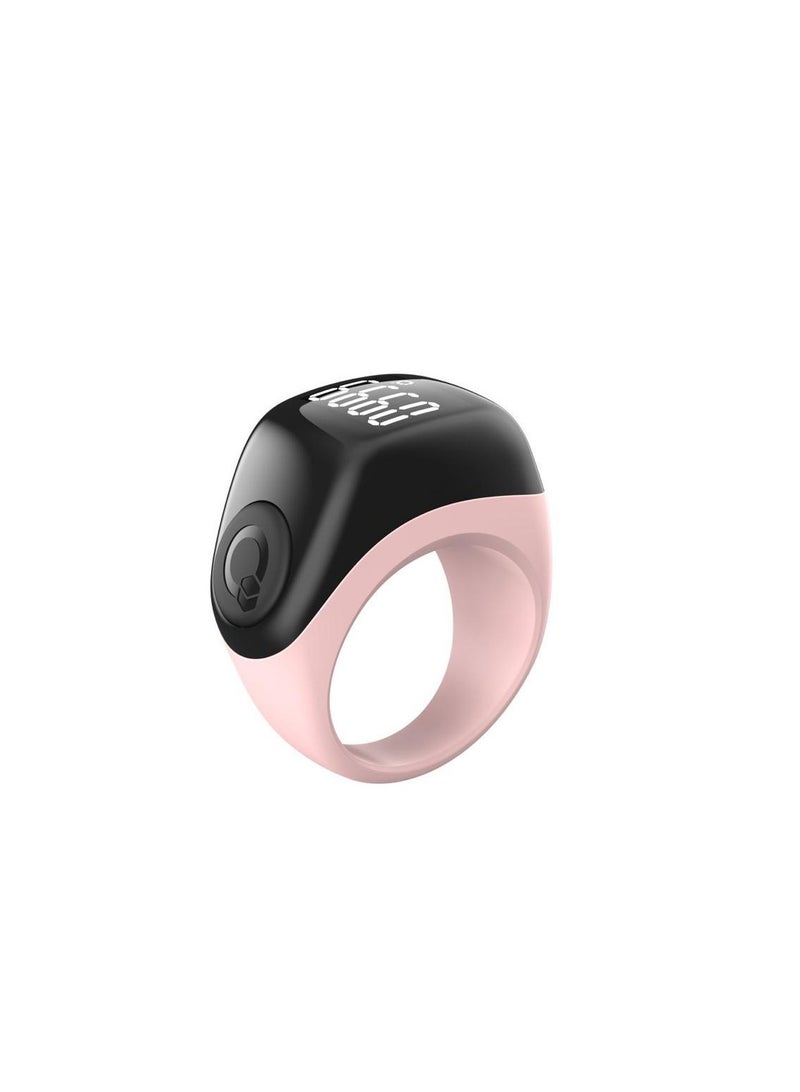 iQibla Zikr Flex Advance Ring Tasbih Counting With 3 Compatible Sizes(18mm / 20mm / 22mm) | 2 - 5 Prayer Reminder | Tasbih Reminder | BT Connectivity | Qibla Life App - Pink - Image 1