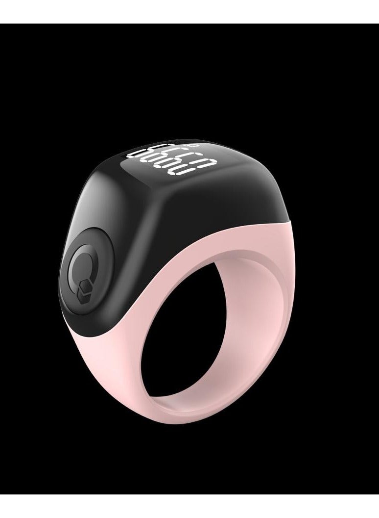 iQibla Zikr Flex Advance Ring Tasbih Counting With 3 Compatible Sizes(18mm / 20mm / 22mm) | 2 - 5 Prayer Reminder | Tasbih Reminder | BT Connectivity | Qibla Life App - Pink - Image 2