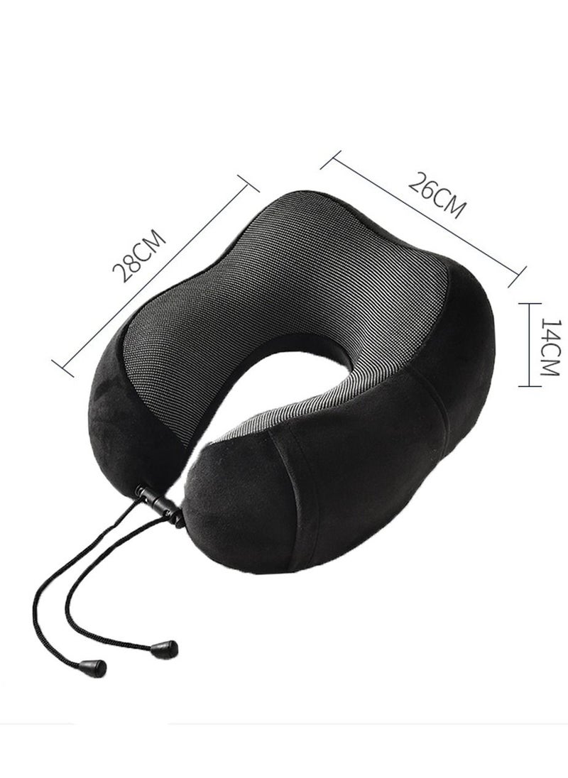 HomarKet Travel Pillow Kit Comfortable & Breathable Memory Foam Neck Pillow with 3D Sleep Mask, Earplugs and Luxury Bag  - Image 5