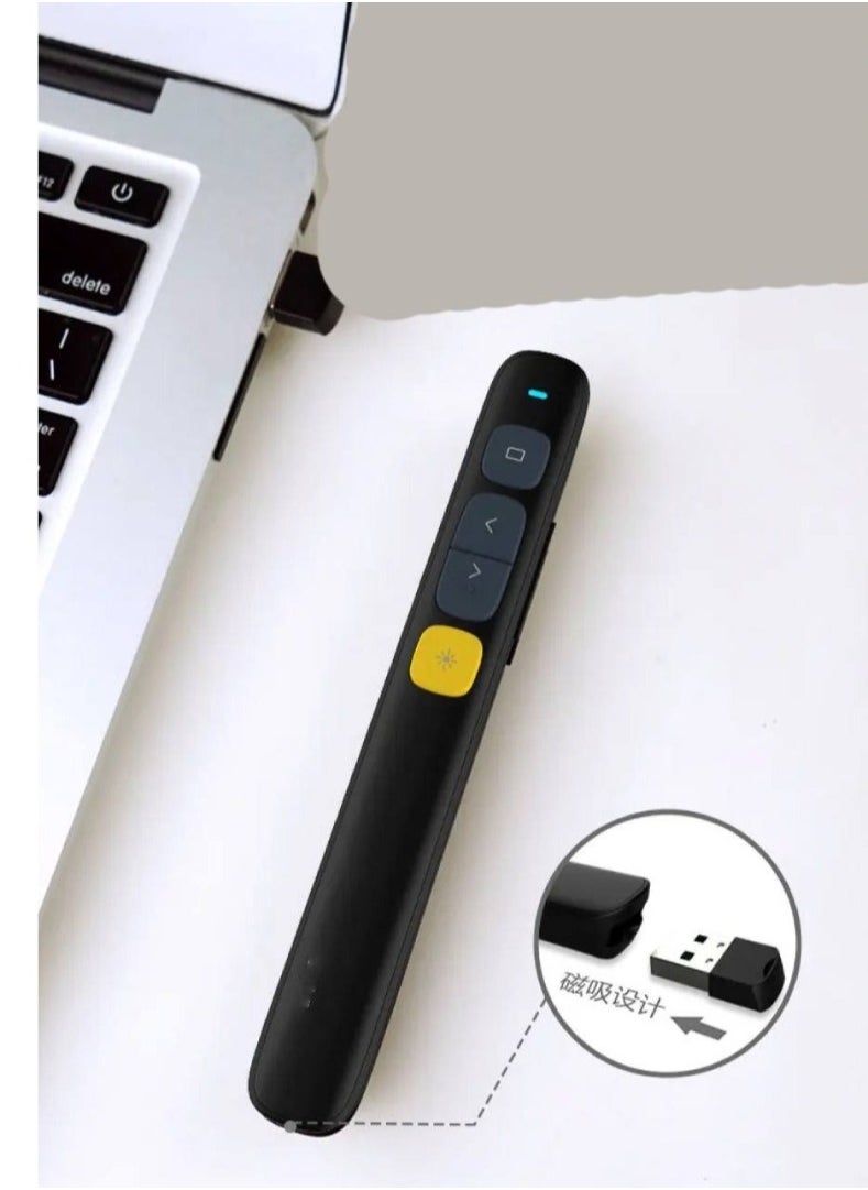 AROAQ - Wireless Powerpoint Page Turning Pen PPT Controller Prensenter Teaching Presentation Pointer with 2 Receivers - Image 1