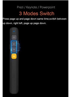 AROAQ Wireless Powerpoint Page Turning Pen PPT Controller Prensenter Teaching Presentation Pointer with 2 Receivers  - Image 4